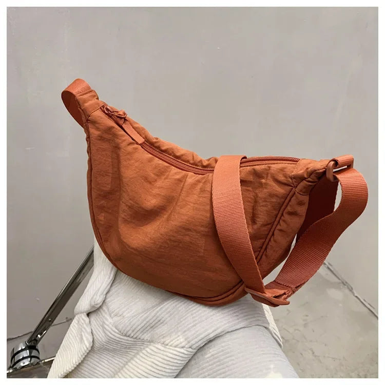 Casual Nylon Hobo Crossbody Bag for Women – Shoulder, Half Moon, Tote Travel Shopper & Purses