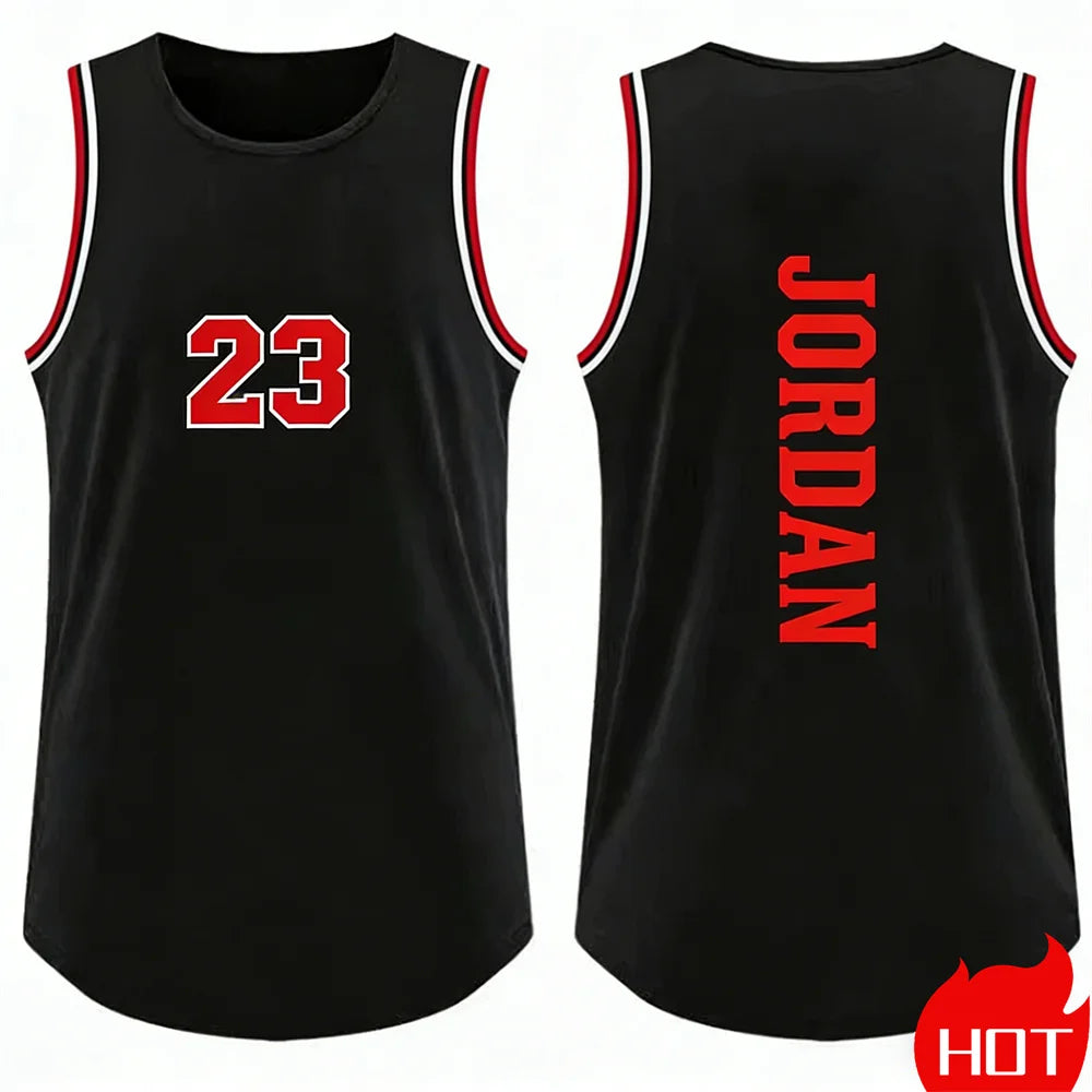Men’s Sleeveless Tank Top – Running & Basketball Vest with Smiley Face Graphic, Summer Casual Sportswear