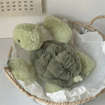 Kids’ Cute Super Green Stuffed Turtle Plush Toy – Soft Animal Gift, 28/35/40CM