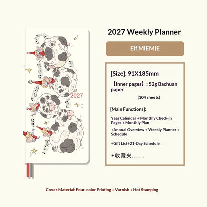 2027 Pocket Weekly Planner Notebook - Compact Schedule Organizer for Daily Planning & Productivity