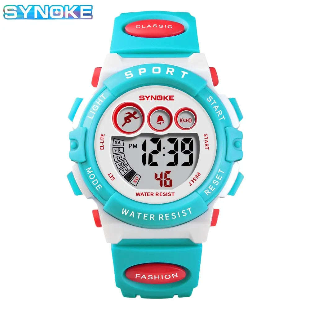 SYNOKE Kids Sport Watch - Colorful Waterproof Digital Electronic Watch for Boys and Girls