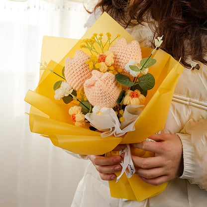 Graduation Bouquet 2025 – Crochet & Knitted Artificial Flowers for Wedding, Valentine’s & Special Occasion Gifts