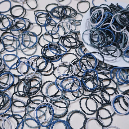 [100 Pack] Baby Rubber Bands - High Elastic, Seamless Thumb Rings for Toddlers, Gentle on Hair Scrunchies Set