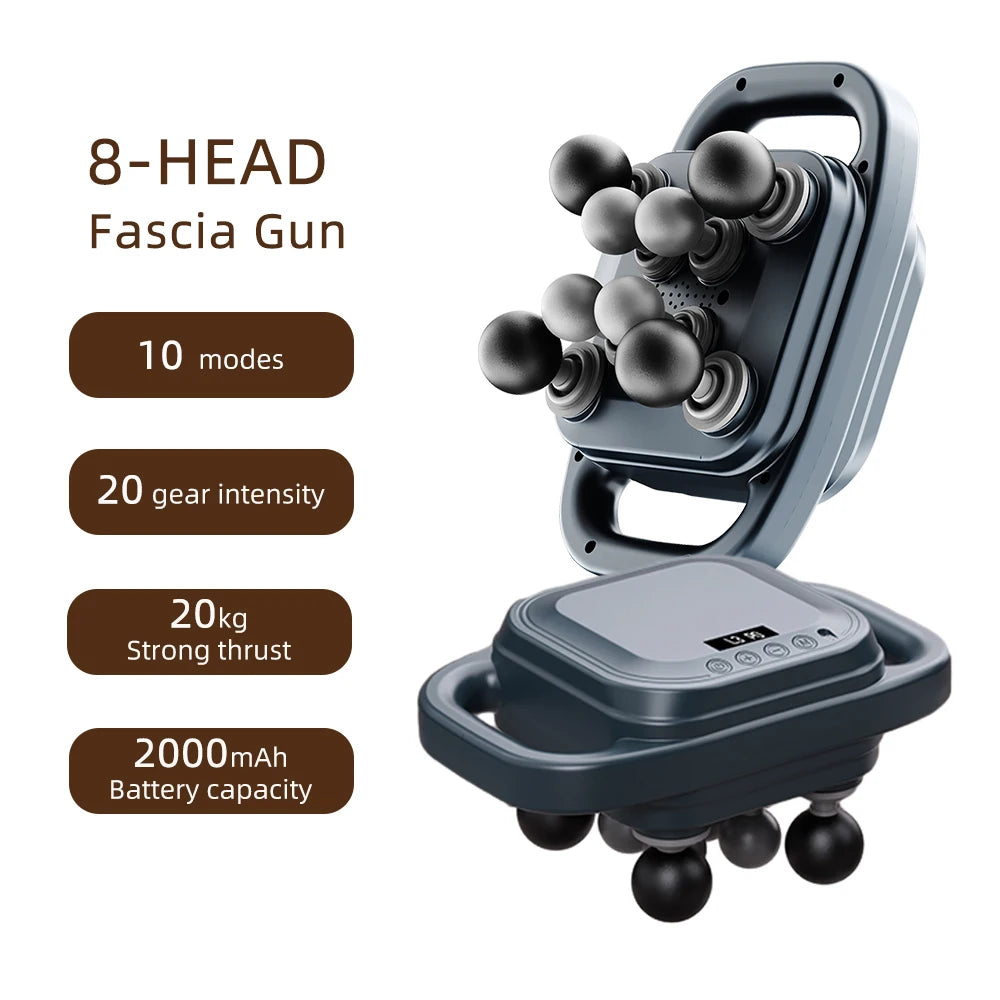 16-Head Fascia Massage Gun – High-Frequency Vibration Body Massager for Back, Waist, Neck, and Shoulders, Muscle Relief