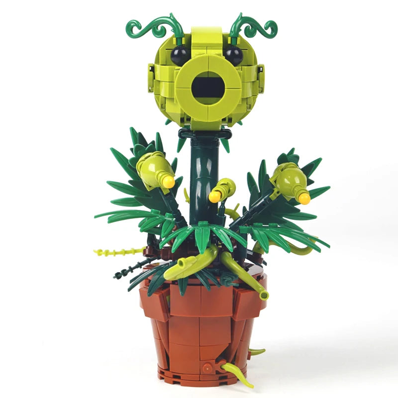 Creative Plants Wars Pea Shooter Building Blocks – Bonsai Plant Model Toy for Kids & Adults