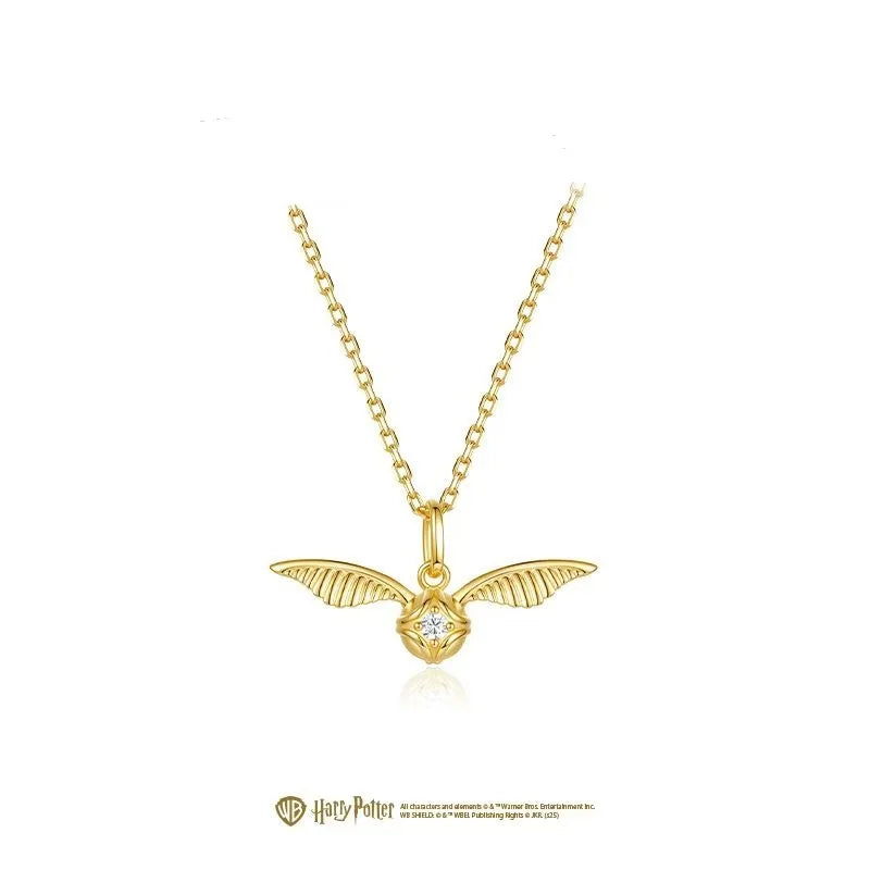 Harry Potter Golden Snitch Time-Turner Hourglass - 360° Rotatable Cosplay Pendant and Wizard Fan Gift