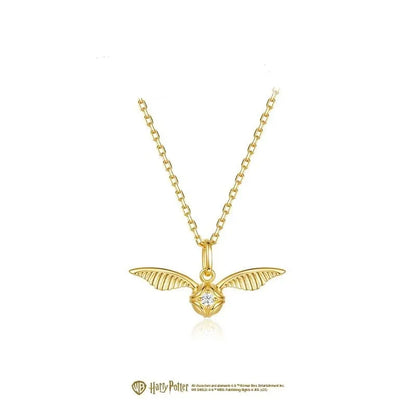 Harry Potter Golden Snitch Time-Turner Hourglass - 360° Rotatable Cosplay Pendant and Wizard Fan Gift