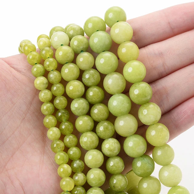 Natural Stone Round Beads 4-12mm Tiger Eye Lava Turquoise Jade for DIY Jewelry Making Bracelet Craft Supplies