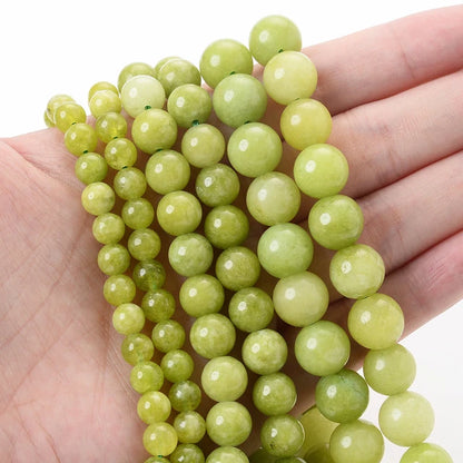 Natural Stone Round Beads 4-12mm Tiger Eye Lava Turquoise Jade for DIY Jewelry Making Bracelet Craft Supplies