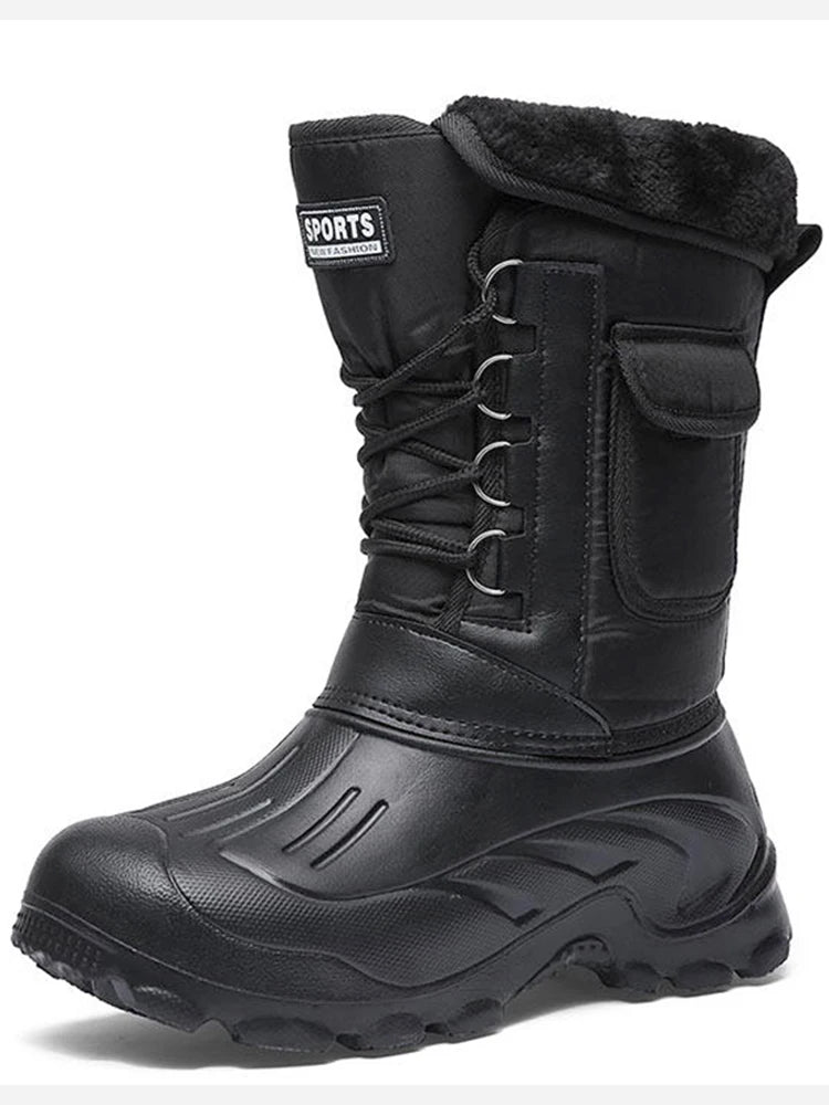 Men's Winter Snow Boots – Outdoor Fishing & Trekking Shoes, 2024 New Waterproof Sneakers for Walking and Outdoor Activities