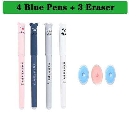Kawaii Erasable Gel Pens 25-Piece Set - Cute School and Office Writing Pens for Notebooks and Stationery