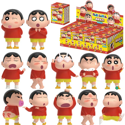 Crayon Shin-Chan Anime Blind Box Figures — Dinosaur Diary Baby Rice Grains Doll, Creative Collectible Toy for Kids & Gifts