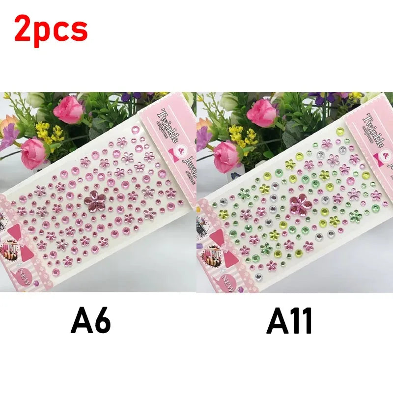 Glitter Face Rhinestone Stickers - Kids Eye & Face Diamond Jewels for Festival Makeup, Parties & Creative Looks