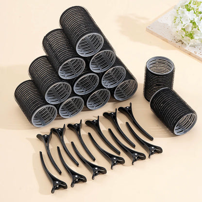 24-Piece Self-Grip Hair Rollers - Heatless Curlers for Volume, Bangs & Easy Styling