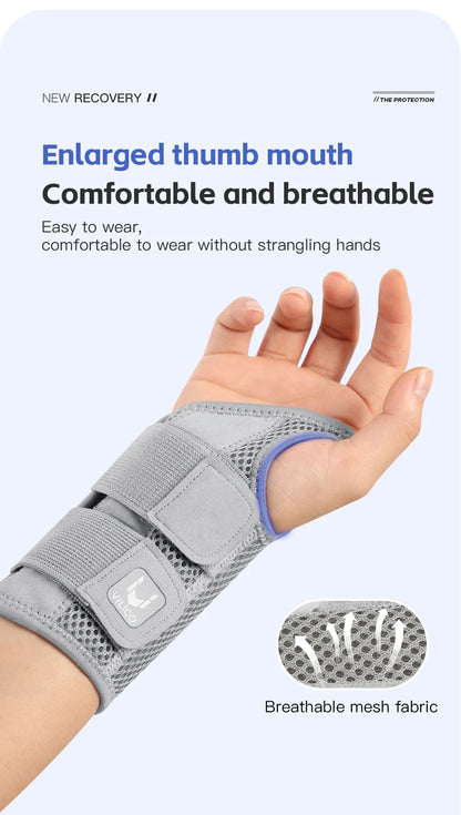Wrist Brace for Carpal Tunnel — Hand Support with Splints for Arthritis, Tendonitis, Sprains, and Wrist Pain