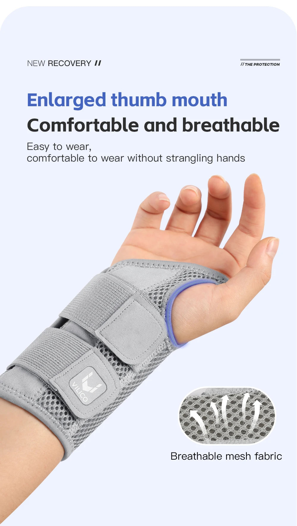 Wrist Brace for Carpal Tunnel — Hand Support with Splints for Arthritis, Tendonitis, Sprains & Wrist Pain, 1PC