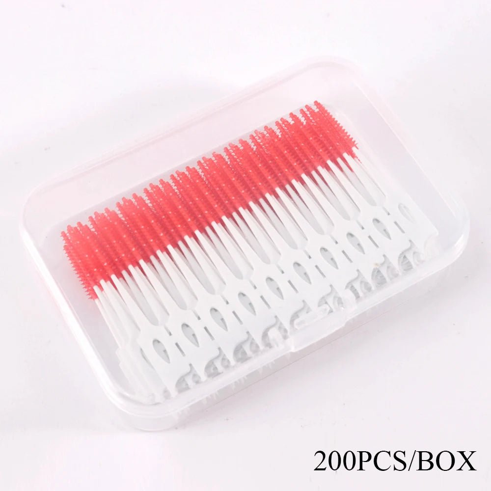 200-Piece Dental Floss Picks Set - Interdental Cleaning Tools for Daily Oral Hygiene and Dental Care