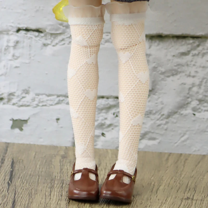 Blythe Doll Socks — Long Stockings in Black, White, Pink & Candy Colors for OB24, OB22, Azone Dolls