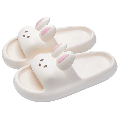 Pillow Rabbit Slippers for Women & Men – Comfy House Slides & Shower Sandals with Cushioned Thick Sole