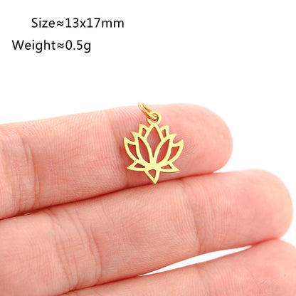 5PCS Animal Claw Charms Set – Stainless Steel Cat, Elephant, Hummingbird & Yoga DIY Pendants for Necklaces & Earrings