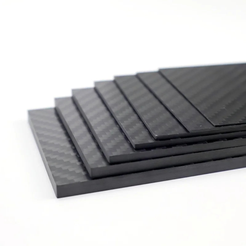 Real Carbon Fiber Plate 125×75mm - High-Strength Composite Sheet for Drone DIY Projects, 0.5–5mm Thickness