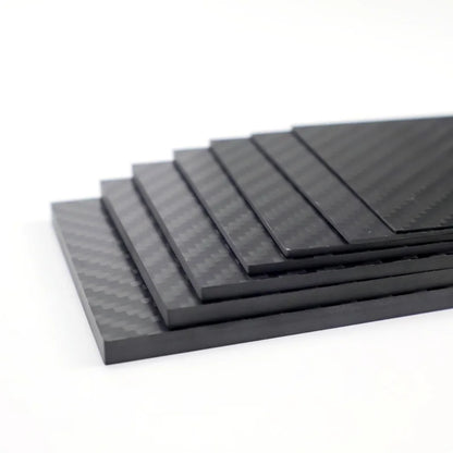 Real Carbon Fiber Plate 125×75mm - High-Strength Composite Sheet for Drone DIY Projects, 0.5–5mm Thickness