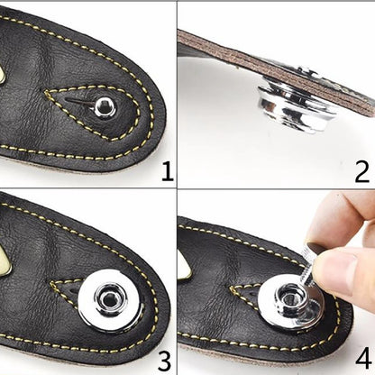 Miwayer Guitar Strap Lock - Heavy Duty Metal Button Security Straplock for Electric, Acoustic, Bass & Ukulele