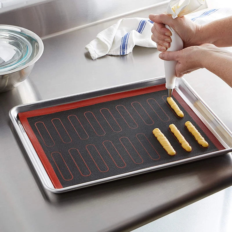 Professional Grade Silicone Macaron Baking Mat - Nonstick, for Pastry, Cookie, and Macaroon Making on Bake Pans