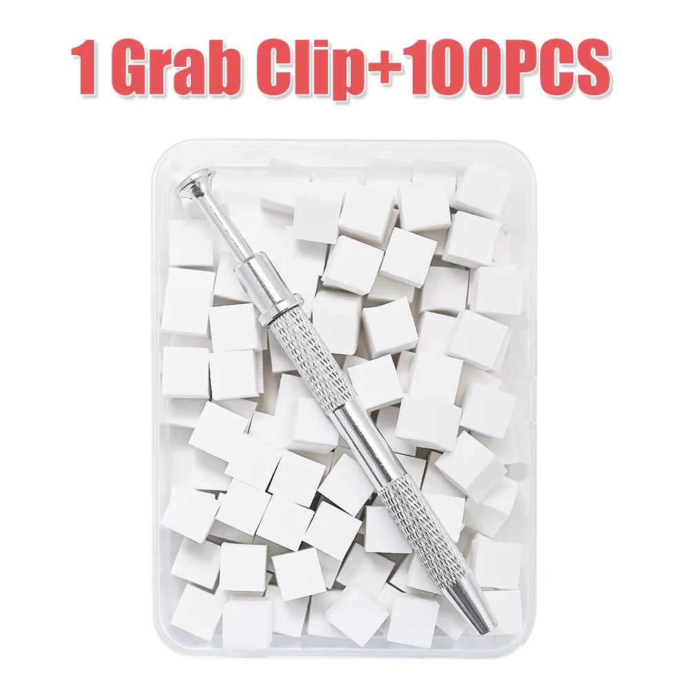 Nail Art Sponge Set - 50/300-Piece Manicure Sponge with Grabbing Pen Tool