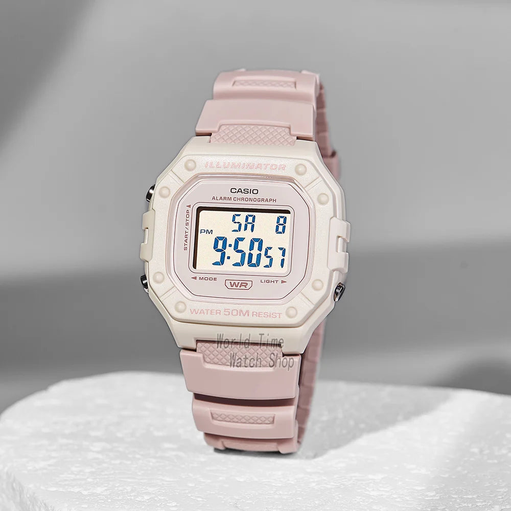 Casio W-218 Series Digital Sports Watch - Waterproof Outdoor Multifunction Electronic Wristwatch