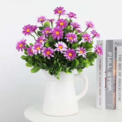 5/10 Pcs Realistic Artificial Daisy Bouquet – UV-Resistant Faux Flowers for Home, Garden, Office & Outdoor Spring/Summer Decor