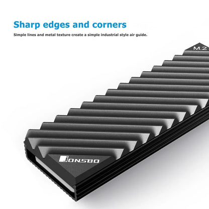 Jonsbo M.2 SSD NVMe Heat Sink - Aluminum 2280 SSD Gasket with Silicone Thermal Pad for PC