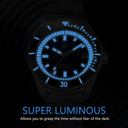 Men’s Automatic Mechanical Watch – Super Luminous Bezel, Japan NH35 Movement, 150M Waterproof Diving Watch