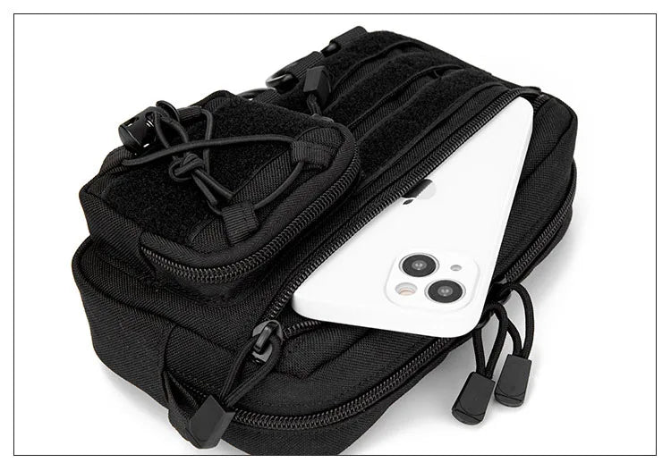 1000D EDC Molle Organizer Pouch – Horizontal Utility Tool Bag, Outdoor Waist Pack for EMT, Hunting & Fanny Pack Use