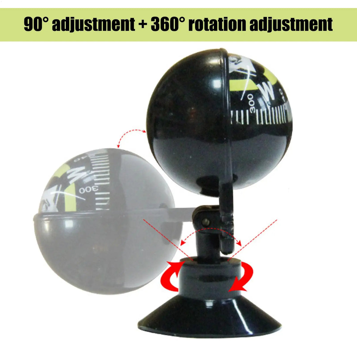 Automotive Car Compass Ball - Adjustable High-Precision Navigation Guide for Cars, Boats & Outdoor Hiking