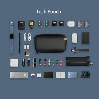 PGYTECH Waterproof Tech Organizer Pouch – Small Electronics Bag for Cables, Phones & Batteries