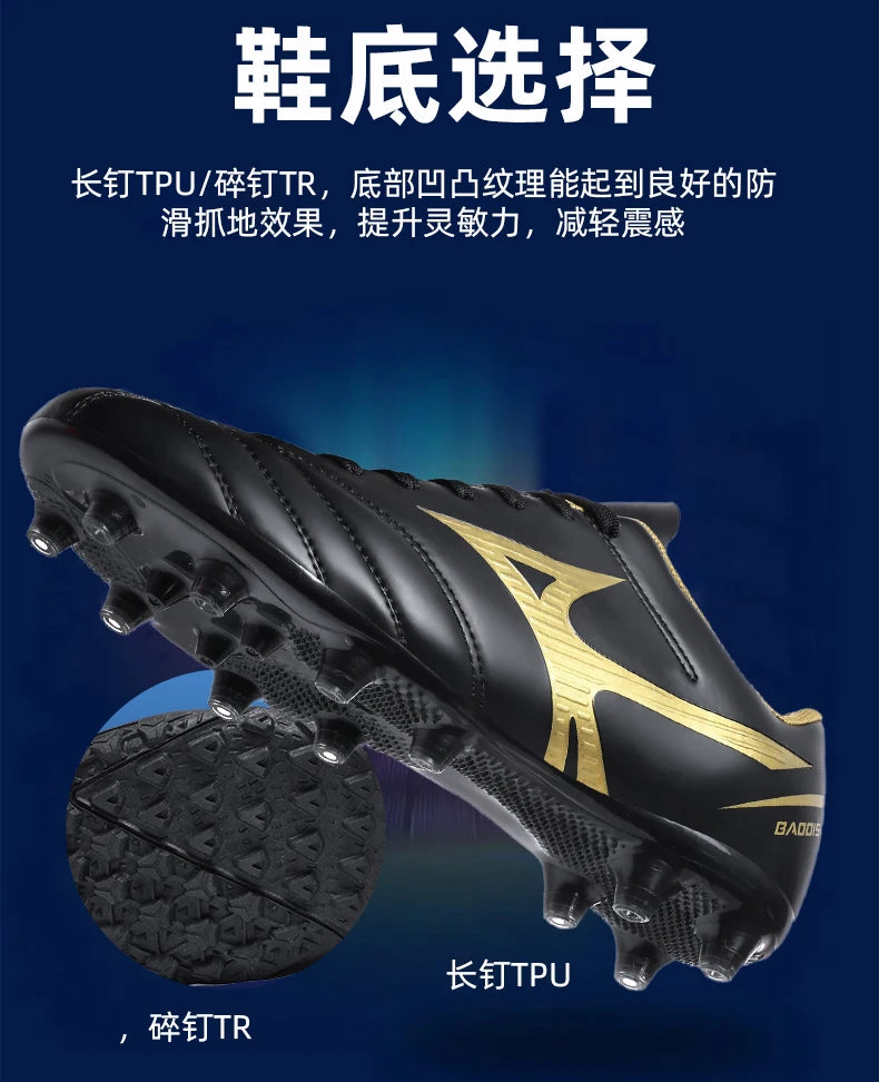 Men’s Football Soccer Cleats – Studded Indoor/Outdoor TF & FG Training Shoes