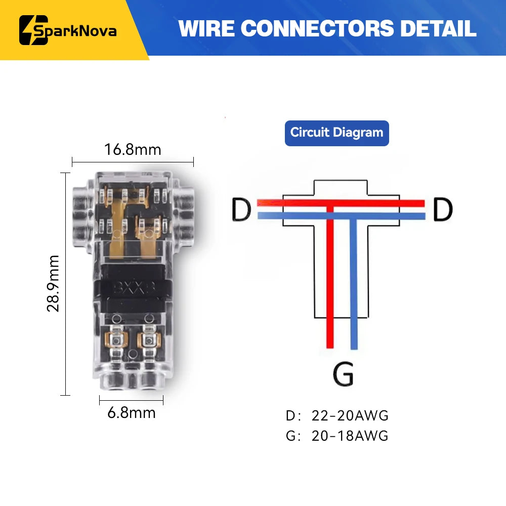 5/10PCS T-Tap 2-Pin (T2) Quick Splice Connectors — No-Solder, No-Peel Wire Terminals for Car & Truck