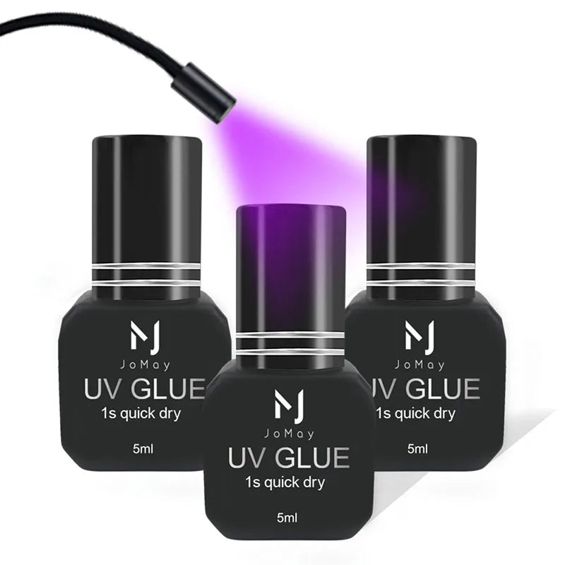 JOMAY UV Eyelash Extension Glue – 0.1s Fast-Drying, Strong & Long-Lasting Adhesive