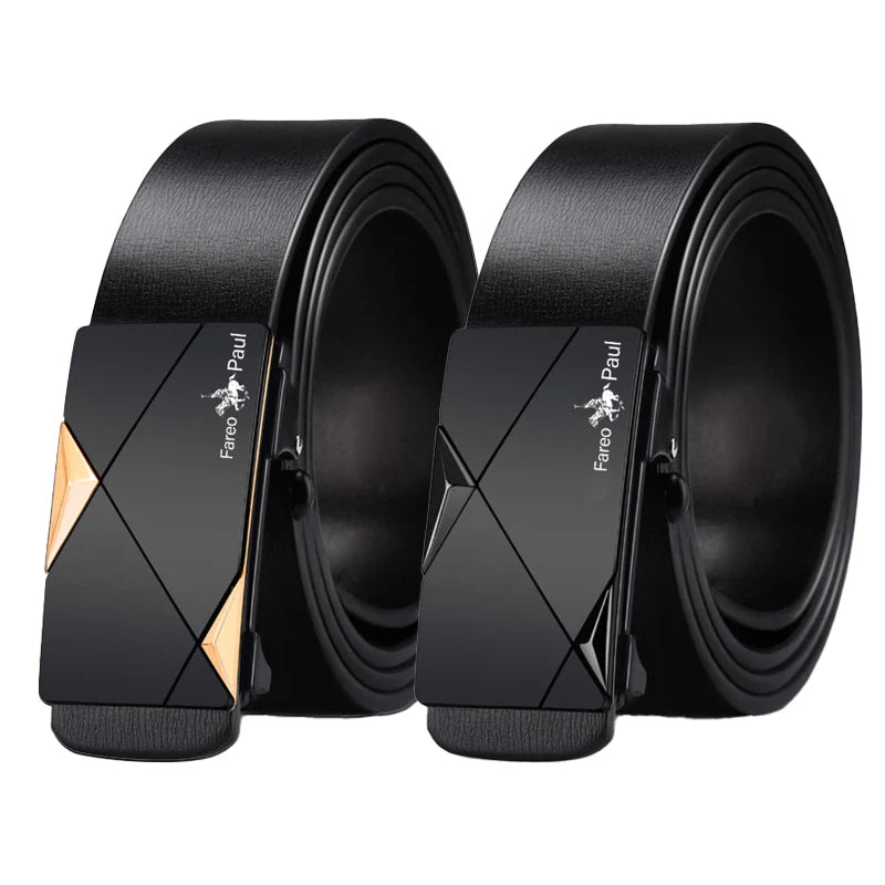 Men's Business Belt with Alloy Automatic Buckle – Luxury Casual High-Quality PU Leather Jeans Strap