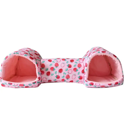 Small Pet Hideaway Tunnel - Cozy Hamster, Gerbil, Guinea Pig, and Ferret Sleeping Cave and Hideout Toy