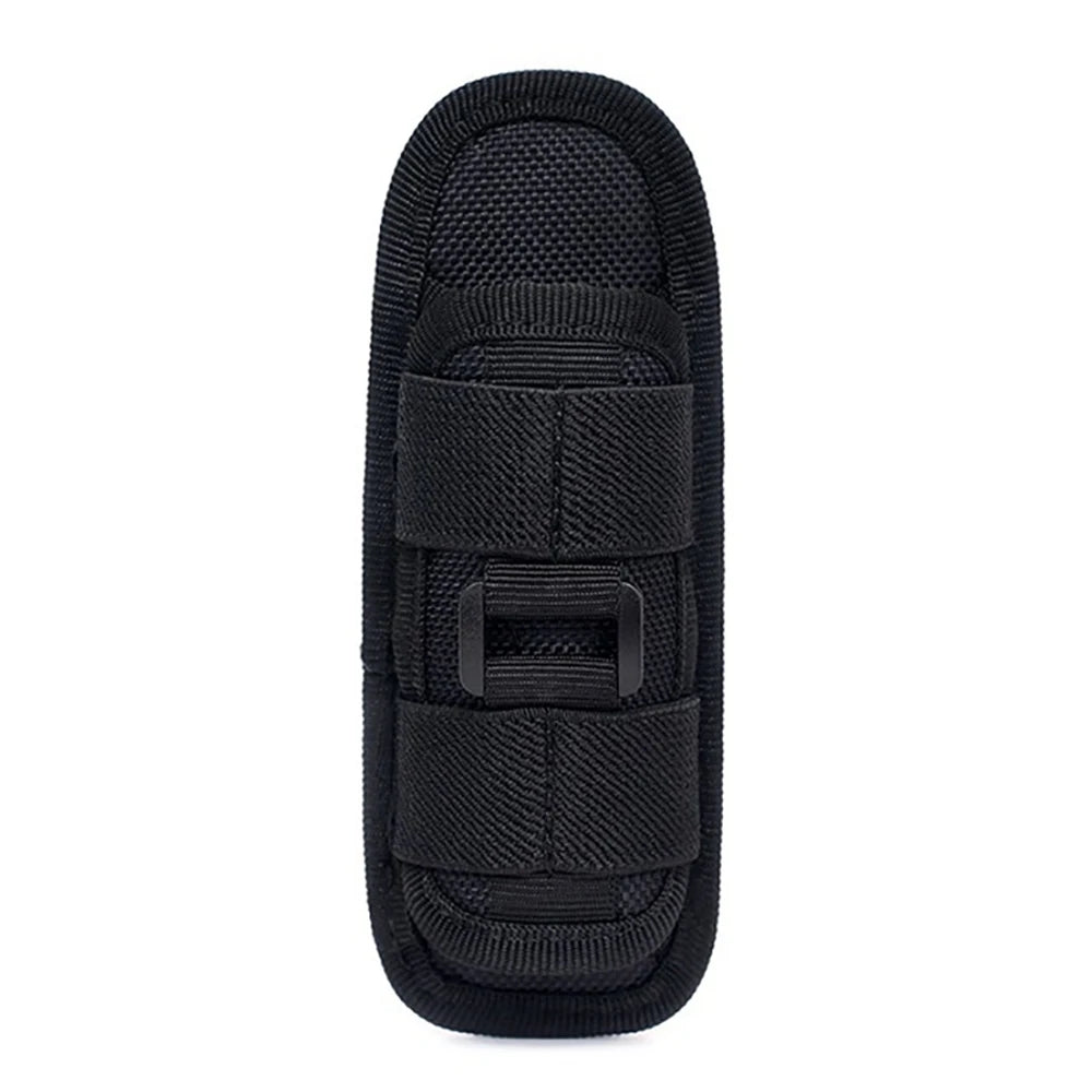 Tactical Flashlight Pouch - MOLLE Torch Holster EDC Carry Case for Camping & Hunting Gear