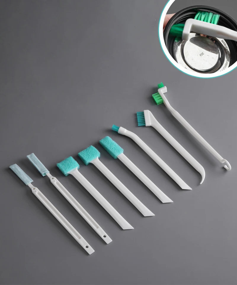1/5/8-Pcs Set Narrow Cleaning Brushes — Long Handle for Fish Tank, Baby Bottle, Straw, Glass Tube & Kitchen Tools
