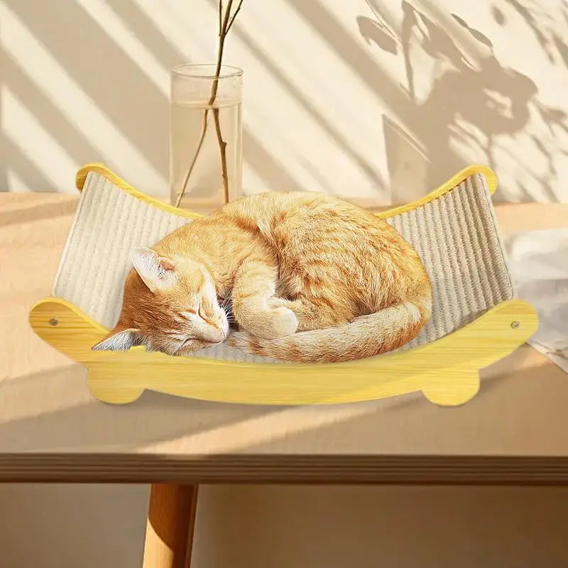 Sisal Cat Scratching Pad & Bed – Reusable Scratch Nest for Sleeping, Playing & Claw Grinding, Suitable for Small, Medium & Large Cats