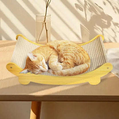Sisal Cat Scratching Pad & Bed – Reusable Scratch Nest for Sleeping, Playing & Claw Grinding, Suitable for Small, Medium & Large Cats