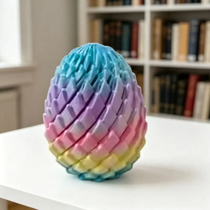 3D Printed Dragon Egg Stress Relief Toy - Deformable Twist Desk Ornament