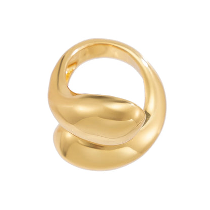 Ingemark Punk Snake Ring – Exaggerated Water Drop Geometric Adjustable Open Finger Ring for Women, Vintage Couple Jewelry