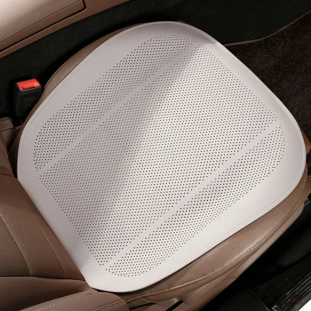 Universal Car Seat Cushion Cover - Four-Season Breathable Ventilated Half-Cover Seat Pad Set for Front or Rear Seats