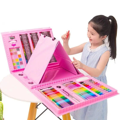 Children's Drawing Set – 208/150/86PCS Sketch & Doodle Art DIY Toolkit with Portable Case, Non-Toxic Gift for Kids