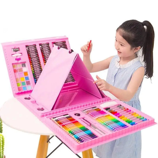 Children's Drawing Set – 208/150/86PCS Sketch & Doodle Art DIY Toolkit with Portable Case, Non-Toxic Gift for Kids